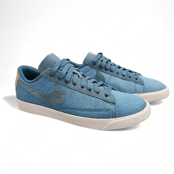Nike Shoes - Nike W Blazer Low LX Shoes Womens 9 / Mens 7.5 Blue Calf Hair Sneaker AA2017-001